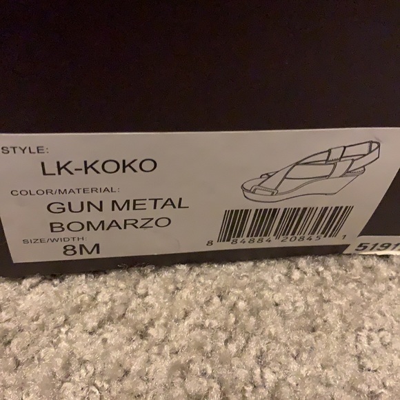 Lucky Brand Koko Leather Platform Wedge Sandals Size 8 - Picture 6 of 6